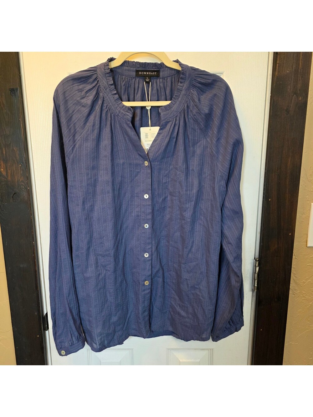 Downeast Basics Tina Indigo Blouse XL- NWT